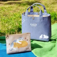 カルディ　KALDI　ネコバッグ　猫の日　ポーチ　ネコ