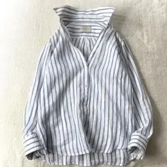 タグ付き未使用　MAHAL インド製 ストライプ フード付きシャツ 刺繍ブラウス 新品タグ付き MAHAL インド製 ストライプ フード付きシャツ 刺繍