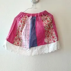 ラグマート パッチワークスカート 110 ピンク