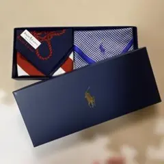 Ralph Lauren ハンカチ 2枚セット ギフトボックス入り