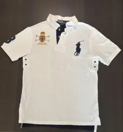 Polo by Ralph Lauren ポロシャツ S ホワイト/ネイビー
