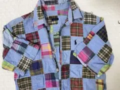 【激安オークション】ラルフローレン パッチワークシャツ 半袖 Mくらい メンズ