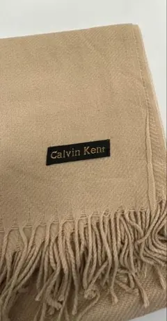 Calvin Kent ベージュ マフラー フリンジ付き