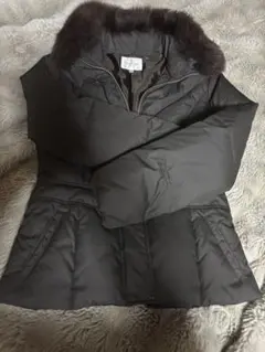 ファー付きダークブラウンダウンジャケット