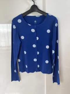 PETIT BATEAU ドット柄 カーディガン XS