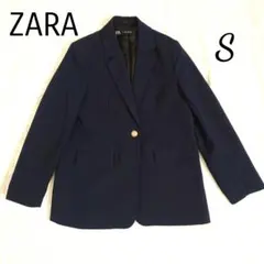 ZARA ザラ　テーラードジャケット　紺ブレ　金ボタン　洗える
