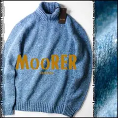 新品15万MOORERムーレー カシミヤウール霜降りタートルネックニット48 