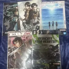 進撃の巨人 一番くじ F賞クリアポスター 5枚セット