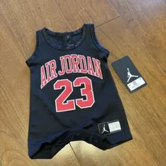 AIR JORDAN ブラックロンパース 0-3m