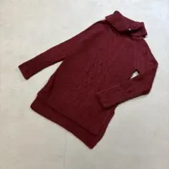 【アクシーズファム】 タートルネックニットセーター　ニットワンピース　M