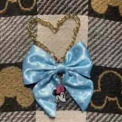 キャンドゥ ミニー リボンチャーム 水色