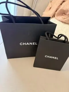 CHANEL ブラックショップ袋 大小セット