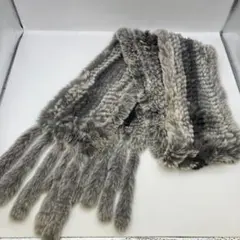 ラビットファーマフラー（グレー）　Y