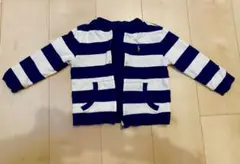 ラルフローレン　リバーシブル　パーカー　85〜90 紺色　ボーダー