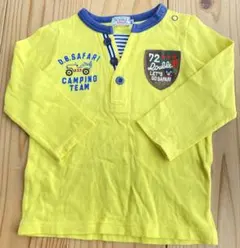 ８０㎝　ミキハウスダブルB 長袖Tシャツ 刺繍パッチ付き