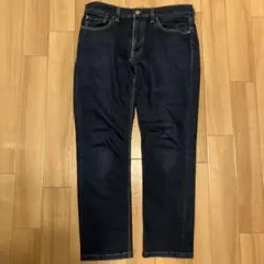 ダークブルーストレートレッグデニム 33