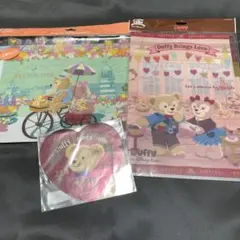 ダッフィー Disney クリアホルダー セット ステッカー付
