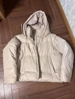 フェイクレザーダウン風ジャケット