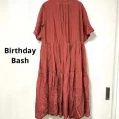 birthday bash ロングワンピース　半袖リゾートワンピース