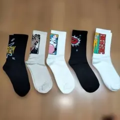 メンズ ソックス 5足セット ポップアート柄