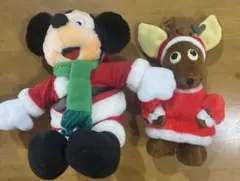 ミッキー ムーミン スニフ クリスマスぬいぐるみセット