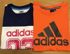 adidas Tシャツ 半袖•長袖の2枚セット