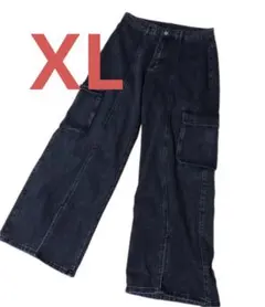 美品 dazy カーゴパンツ ストレートパンツ ワイド グレー ダークグレー