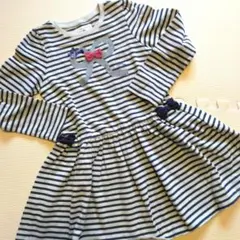 新品⭐ミキハウス ストライプ ワンピース 120