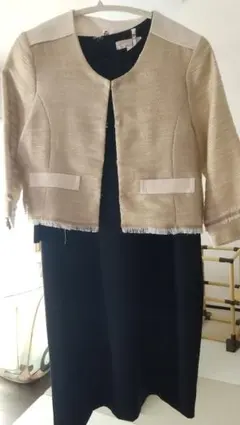 授乳 マタニティ セレモニースーツ ジャケットとワンピースのセット Mサイズ