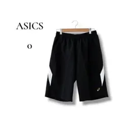 ASICS メンズ　ナイロン　ハーフパンツ　ブラック　黒　0サイズ　ウエストゴム