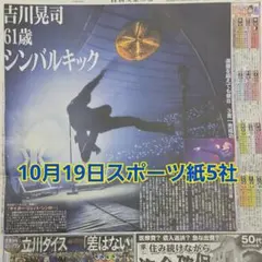 匿名配送！送料込み！ 10月19日 朝刊　 スポーツ紙5社