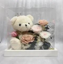 プリザーブドフラワー テディベア アレンジメント ギフト