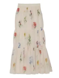 スカート Ameri EMMA MAJOLICA PLEATS SKIRT 2026年最新】Ameri VINTAGE 柄：花柄 レディース ロング プリーツ