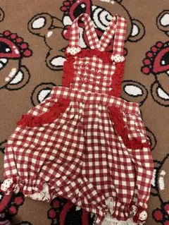 Shirley Temple 赤ギンガムチェック ベビーワンピースのサムネイル