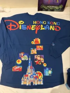 【 香港ディズニーランド 20周年】 長袖Tシャツ ＸＳサイズ ネイビー 香港ディズニーランド 20周年】 長袖Tシャツ XSサイズ ネイビー