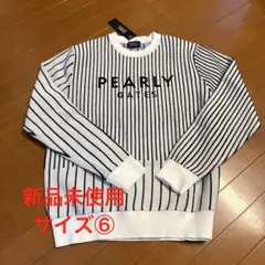 PEARLY GATES 【新品未使用】ストライプニットセーター　サイズ⑥