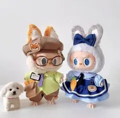 labubuラブブぬい服　ウサギセット、キツネセットまとめ売り