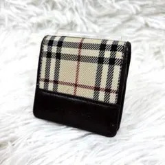 BURBERRY✨コインケース　ノバチェック　コンパクト　大開口　スクエア