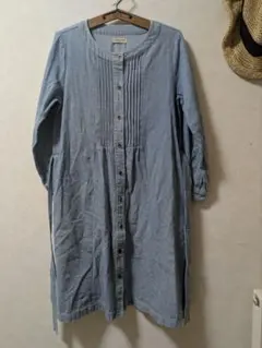 サマンサモスモス　デニムワンピース　サックス