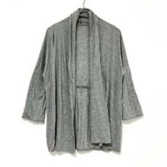 クロシェ トッパーカーディガン グレー M テンセル キュプラのサムネイル