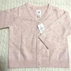 新品未使用タグ付　baby GAP ハート柄カーディガン 80cm