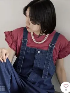 フリル袖フレンチT サマンサモスモス　Samansa Mos2 blue