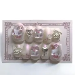 ボンボンドロップシール ネイルチップ まじかるべりーべりー ピンク
