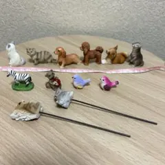 ミニチュア動物フィギュアセット 12体　オブジェ　インテリア　オーナメント