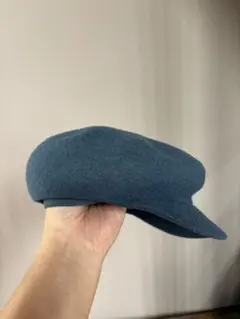 KANGOLウール ハンチング帽 青