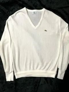【80s〜90s ヴィンテージIZOD LACOSTE Vネックニット】