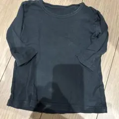 しまむら FIBER HEAT 長袖Tシャツ ブラック 90cm