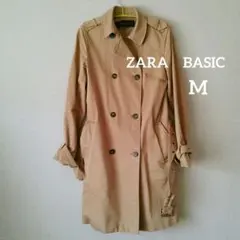 【美品】ZARA BASIC ベージュ トレンチコート M　ザラ