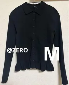 【COOL】しまむら 裾フリルカーディガン M 黒 UV対策 ヘビロテ