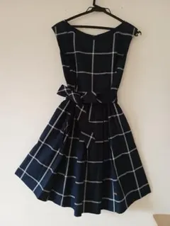 BURBERRY　BLUELABEL　　Aライン ワンピース　ネイビー